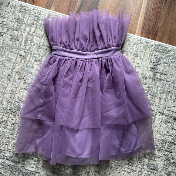 Tulle Strapless Mini Dress - Picture 2 of 7